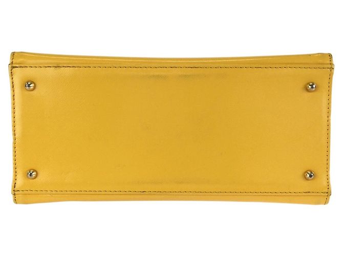 Bolsa de mão 2way Sunburst em couro Versace Dourado Metálico - vista 10