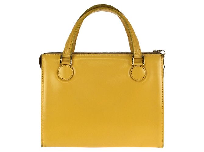 Bolsa de mão 2way Sunburst em couro Versace Dourado Metálico - vista 2