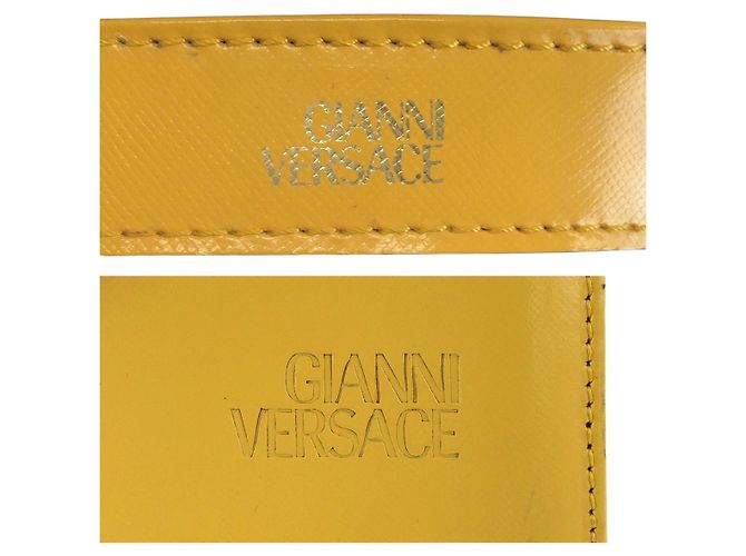 Bolsa de mão 2way Sunburst em couro Versace Dourado Metálico - vista 4