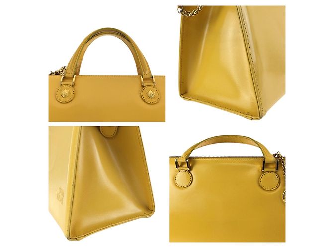 Bolsa de mão 2way Sunburst em couro Versace Dourado Metálico - vista 5