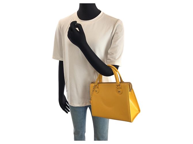 Bolsa de mão 2way Sunburst em couro Versace Dourado Metálico - vista 7