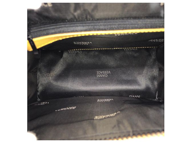 Bolsa de mão 2way Sunburst em couro Versace Dourado Metálico - vista 9