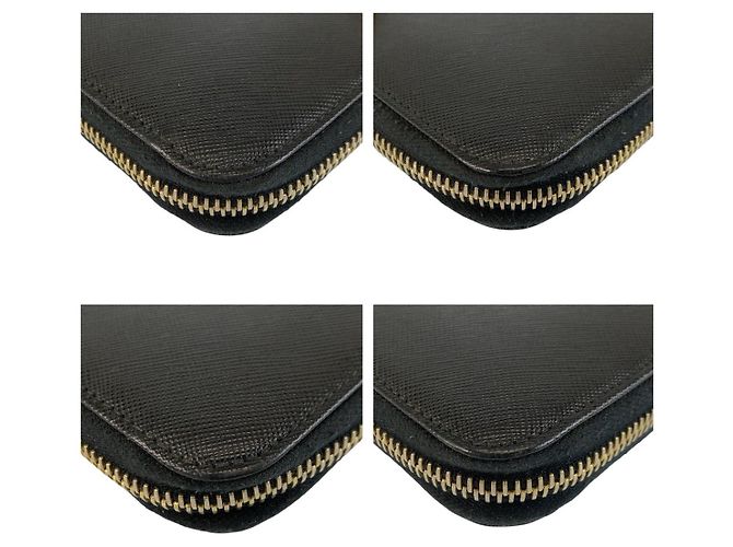 Portafoglio lungo in pelle Saffiano Prada Nero - vista 8