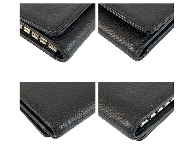 Portachiavi in pelle Chanel Coco Mark Nero - vista 5