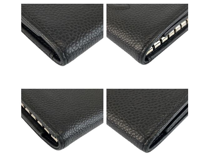 Portachiavi in pelle Chanel Coco Mark Nero - vista 6