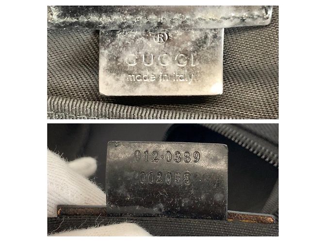 Borsa Boston in nylon Gucci Nera Nero - vista 4