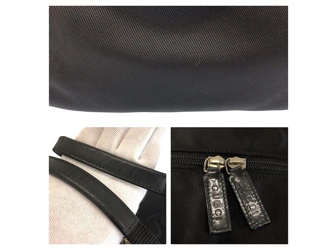 Borsa Boston in nylon Gucci Nera Nero - vista 5
