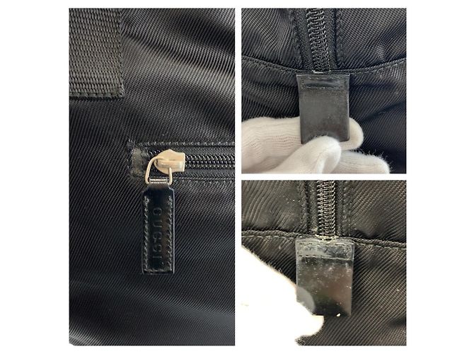 Borsa Boston in nylon Gucci Nera Nero - vista 6