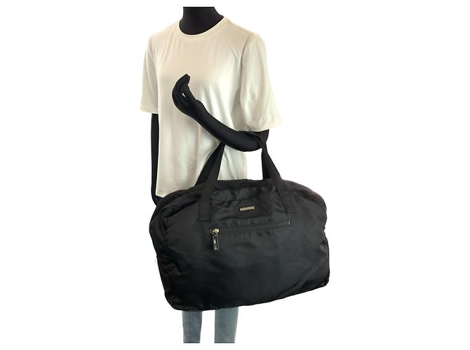 Borsa Boston in nylon Gucci Nera Nero - vista 7