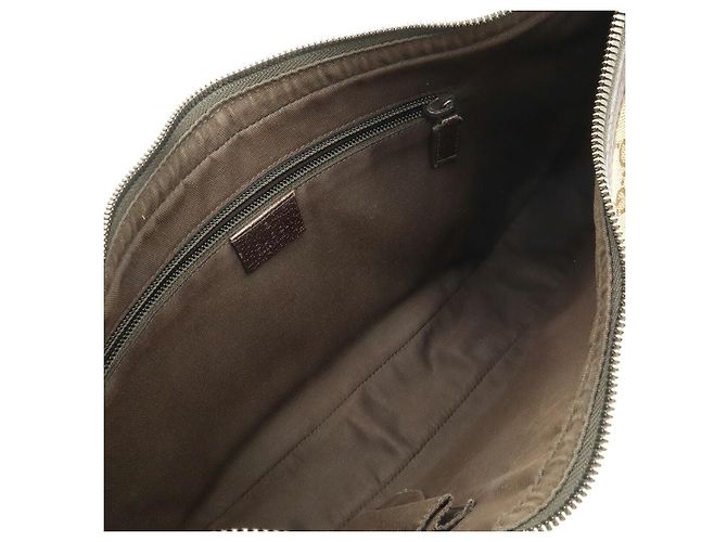 Gucci GG Canvas Leder Schultertasche Braun Beige - Ansicht 6
