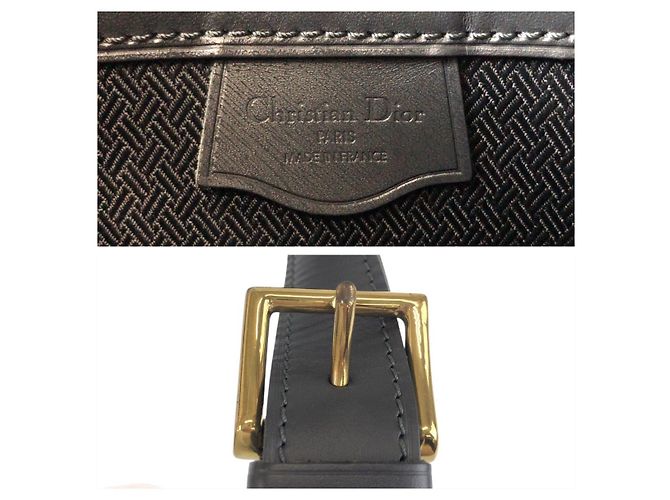 Borsa a tracolla Dior Trotter Canvas Nero - vista 4