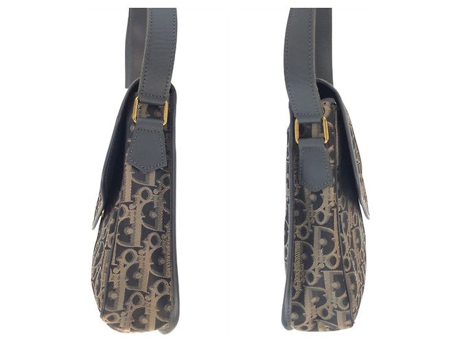 Borsa a tracolla Dior Trotter Canvas Nero - vista 6