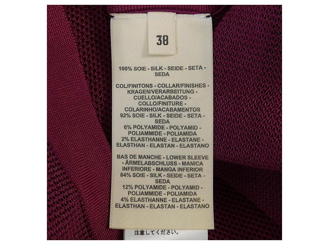 Hermès Top de seda Hermes 5E2690DN5E2691DN Roja - vista 3