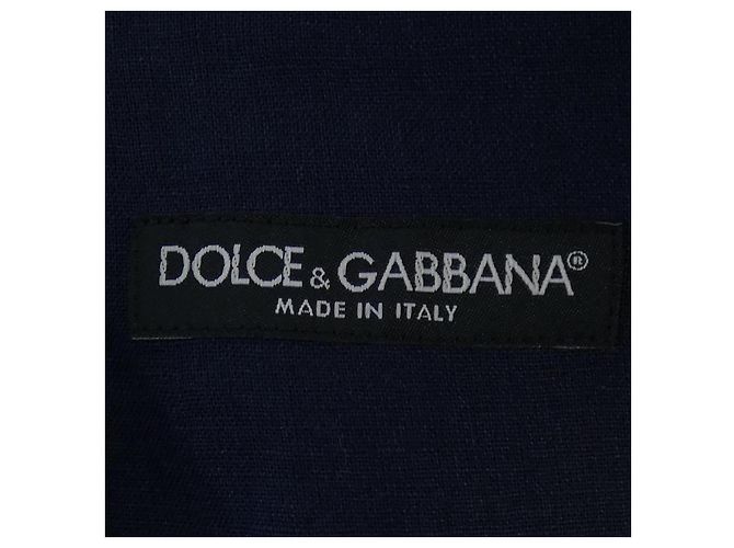Dolce & Gabbana Camisa de lino Dolce&Gabbana Azul Azul marino - vista 4