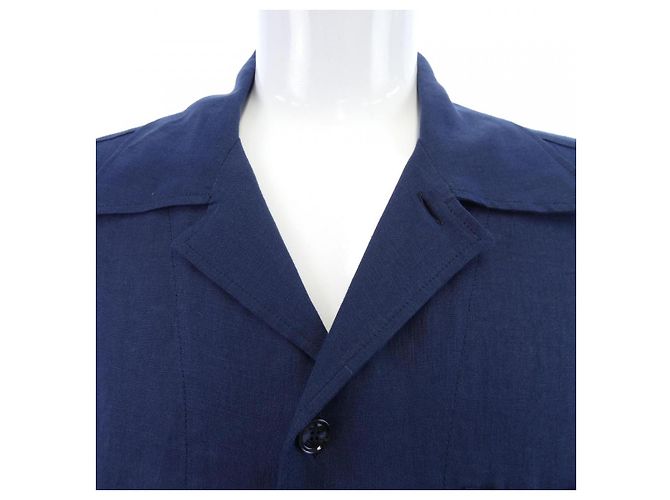 Dolce & Gabbana Camisa de lino Dolce&Gabbana Azul Azul marino - vista 5