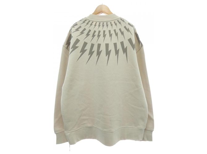 Autre Marque Sweatshirt de algodão Neil Barrett NBV7JS010S Bege - vista 2