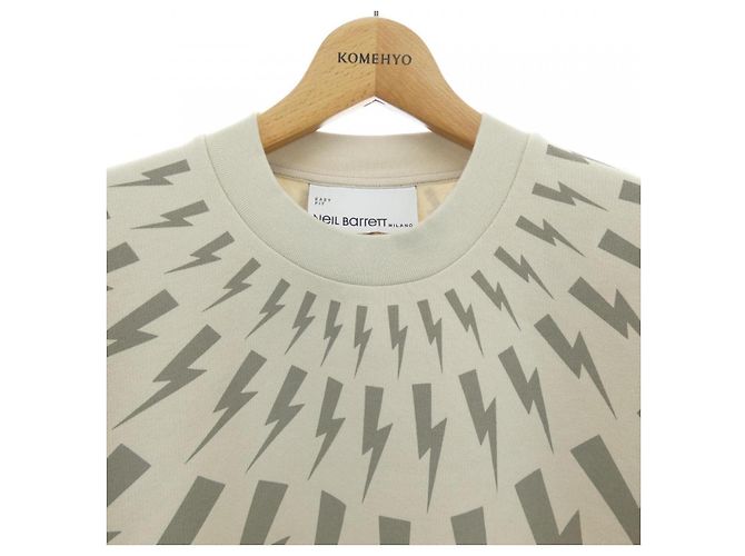 Autre Marque Sweatshirt de algodão Neil Barrett NBV7JS010S Bege - vista 6