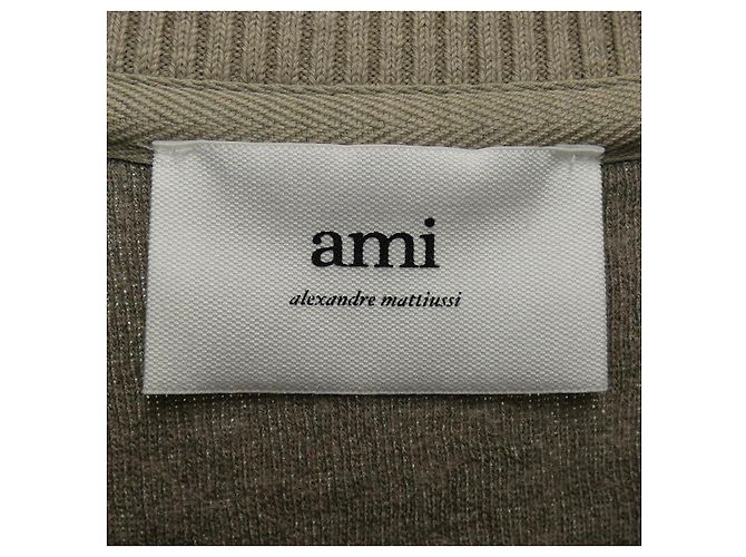 Autre Marque Sudadera de algodón AMI USW021 Beige - vista 4