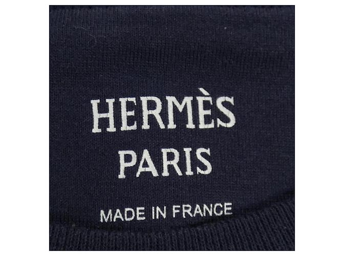 Hermès Camiseta de algodão Hermes Azul Azul marinho - vista 5