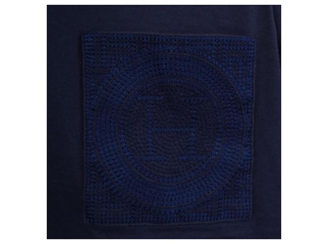 Hermès Camiseta de algodão Hermes Azul Azul marinho - vista 8