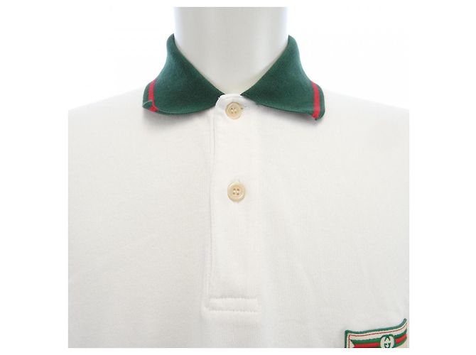 Polo Gucci Blanco Roja Verde - vista 5