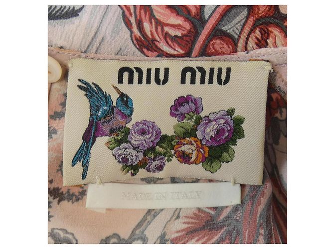 Top in seta Miu Miu Rosa - vista 4