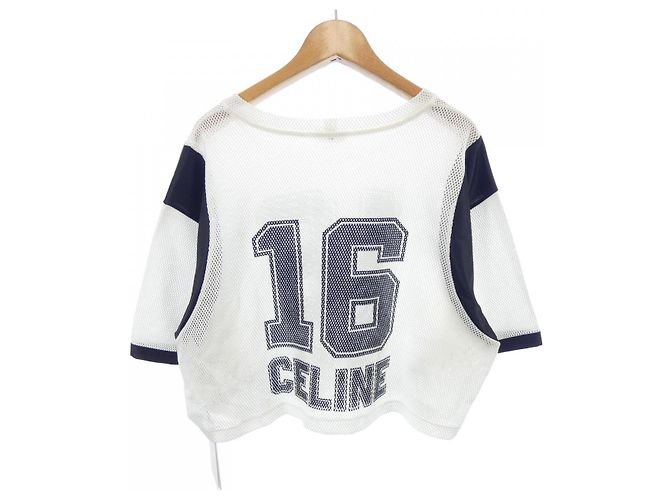 Céline T-shirt in cotone CELINE Bianco - vista 2