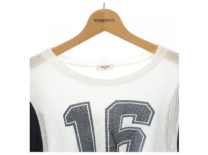 Céline T-shirt in cotone CELINE Bianco - vista 5
