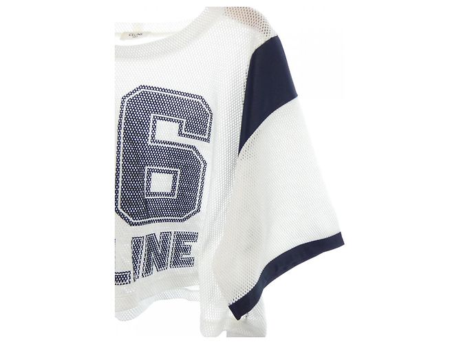 Céline T-shirt in cotone CELINE Bianco - vista 6