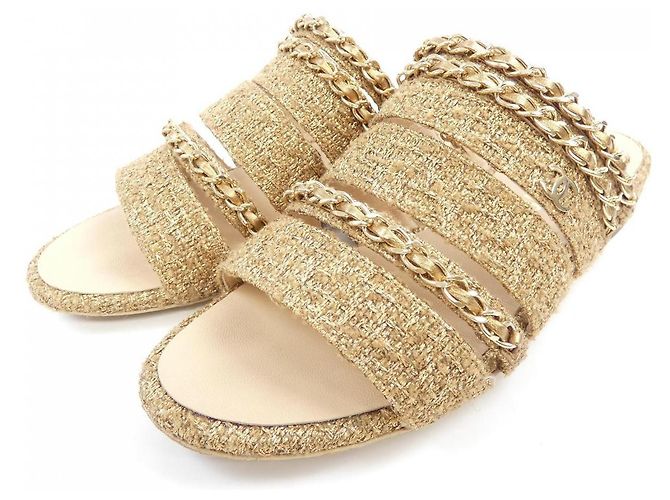 Timeless Sandali Chanel G34923 D'oro - vista 3