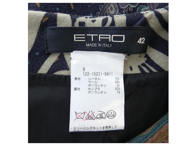 Vestido Etro Azul Azul marino - vista 3