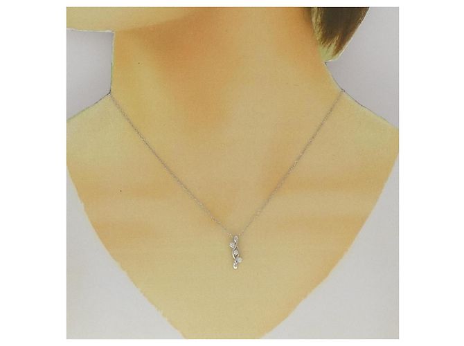 Autre Marque Collana in Pt850 e diamante Argento - vista 6