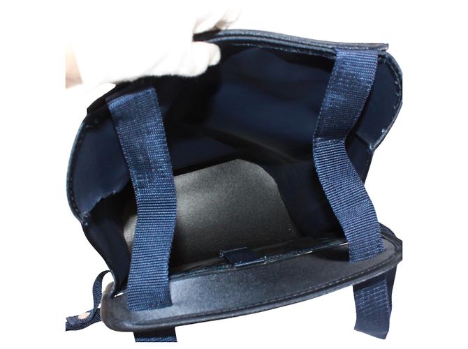 Hermès Zaino HERMES Sherpa Starry Sky Journey Exhibition, Nylon, Navy, Uomo e Donna Blu navy - vista 7