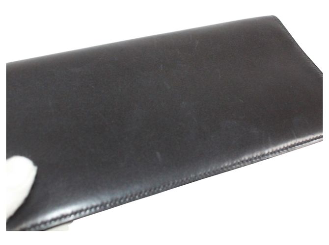 Hermès HERMES Hermes Billfold Long Wallet Box Calf Black Men's - view 16