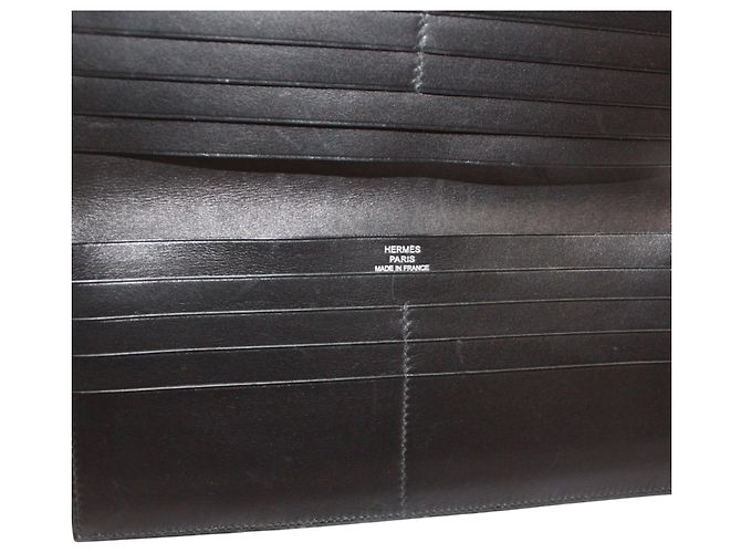 Hermès HERMES Hermes Billfold Long Wallet Box Calf Black Men's - view 9