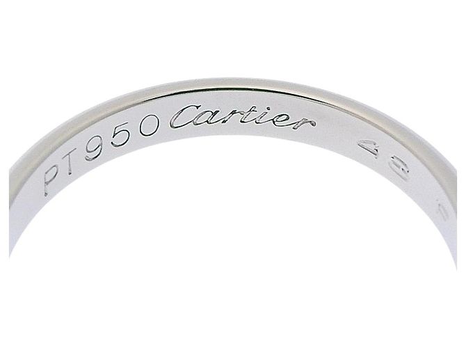 Cartier 1895 Ehering Platin 2.5mm Silber - Ansicht 5
