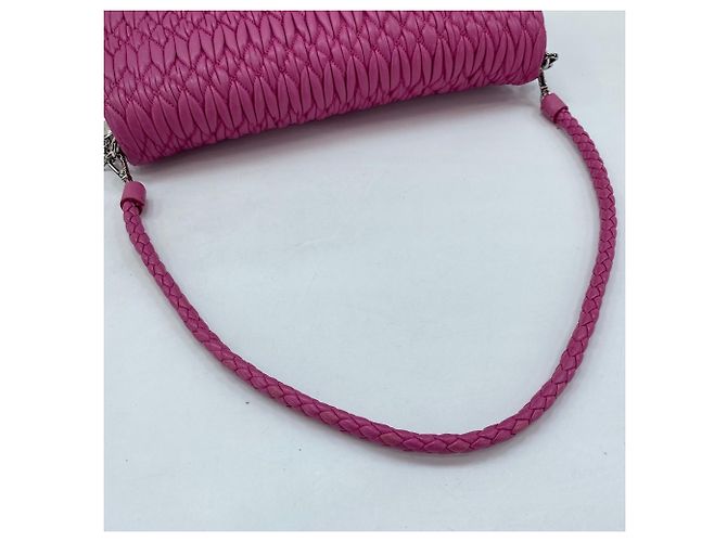 Borsa a tracolla 3-way in nappa e cristalli Miu Miu Rosa - vista 10