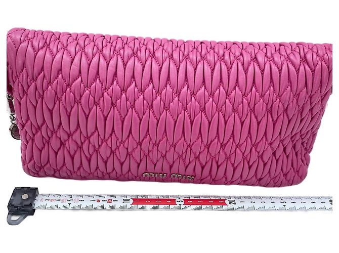 Borsa a tracolla 3-way in nappa e cristalli Miu Miu Rosa - vista 4