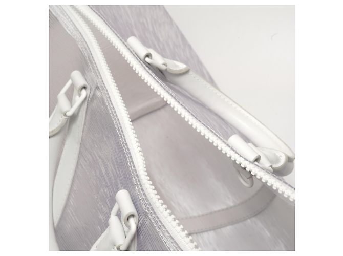 Borsa Louis Vuitton Epi Plage Keepall Bianco - vista 10