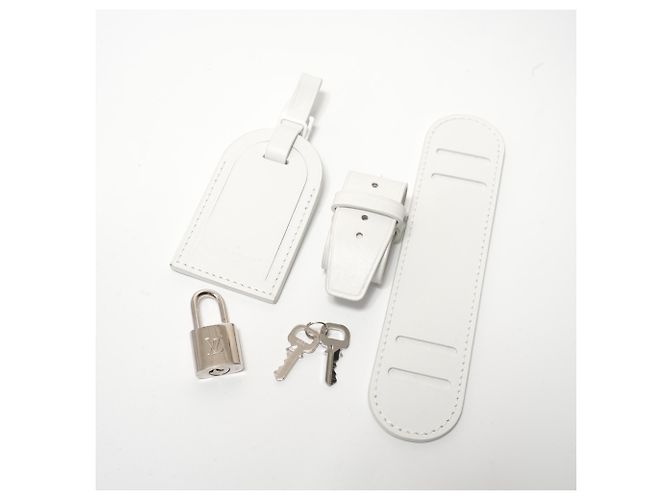 Borsa Louis Vuitton Epi Plage Keepall Bianco - vista 13