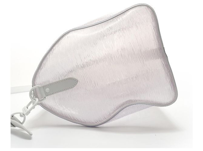 Borsa Louis Vuitton Epi Plage Keepall Bianco - vista 3