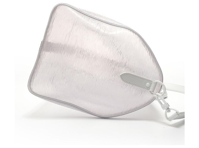 Borsa Louis Vuitton Epi Plage Keepall Bianco - vista 4