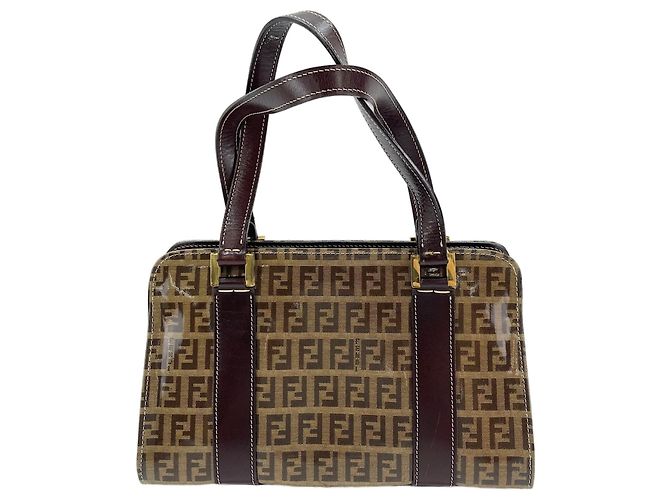 Borsa Fendi Zucchino Marrone - vista 3