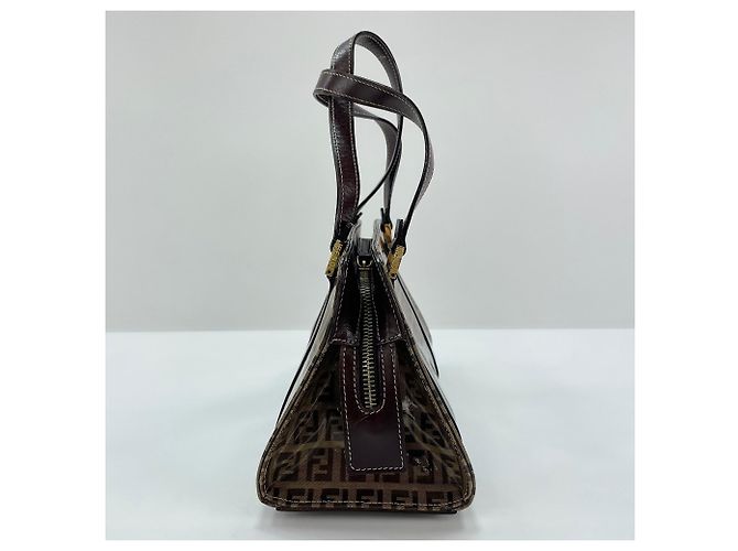 Borsa Fendi Zucchino Marrone - vista 5