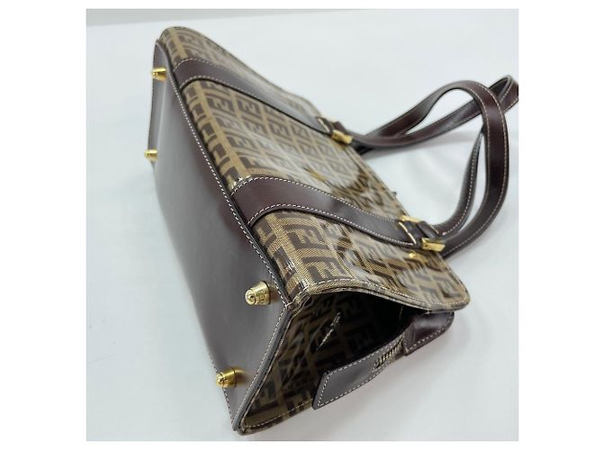 Borsa Fendi Zucchino Marrone - vista 9