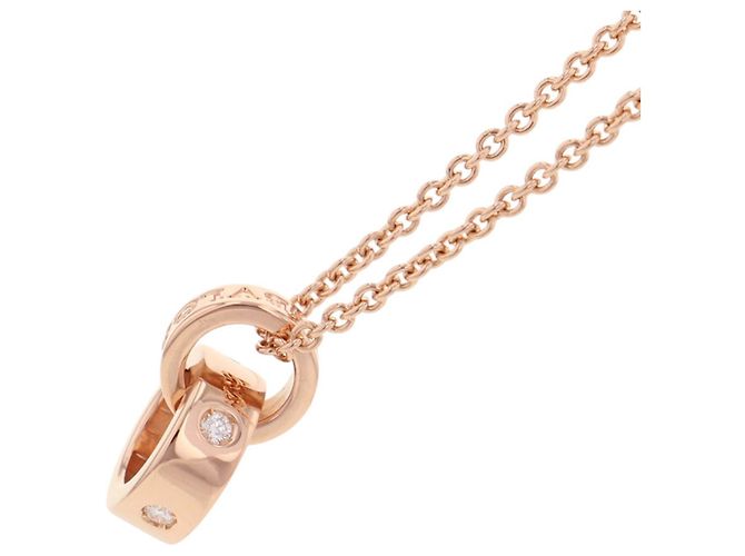 Bulgari Collana BVLGARI in oro rosa 18K con pendente in diamante - vista 2