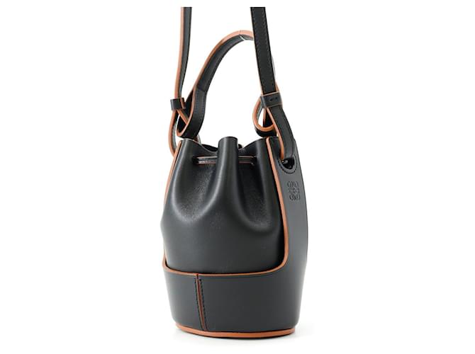 Borsa Loewe Balloon Nano Marrone Nero - vista 2