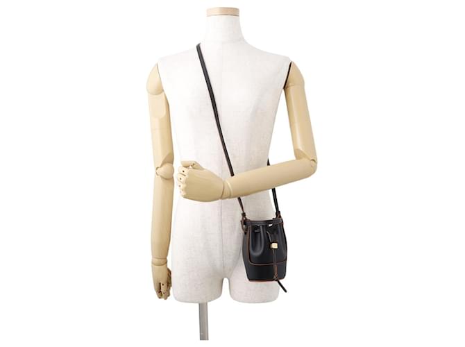 Borsa Loewe Balloon Nano Marrone Nero - vista 5