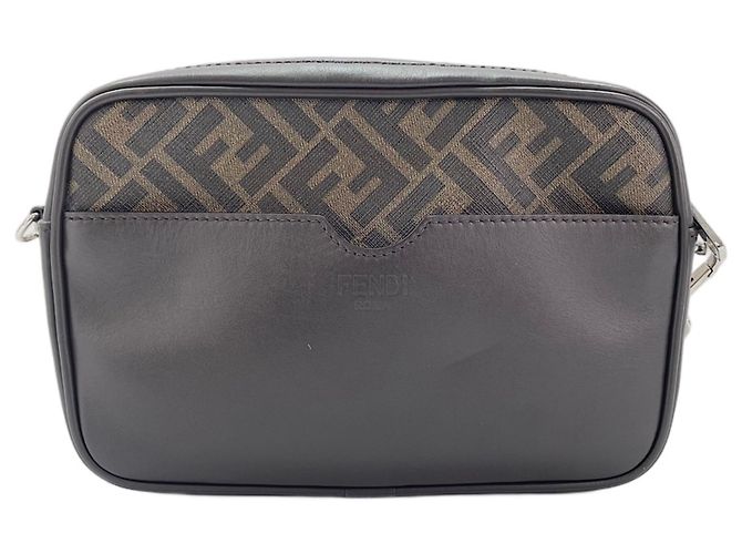 Borsa a tracolla Fendi Zucca Marrone - vista 3
