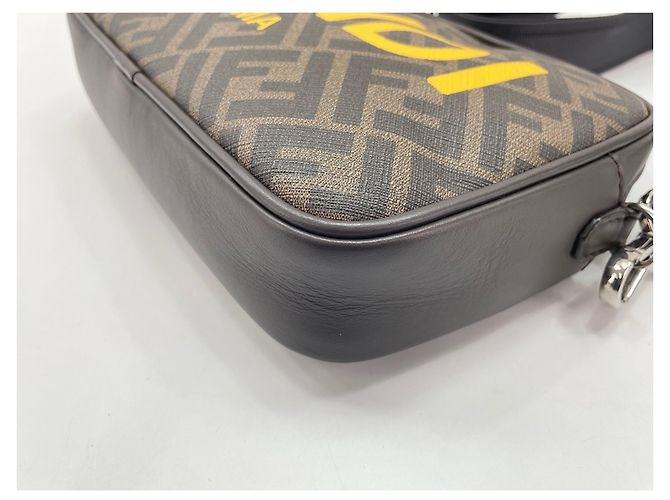 Borsa a tracolla Fendi Zucca Marrone - vista 8